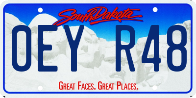 SD license plate 0EYR48