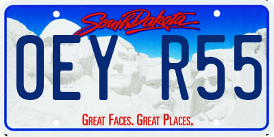 SD license plate 0EYR55