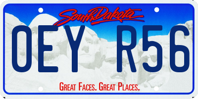 SD license plate 0EYR56