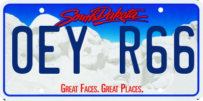SD license plate 0EYR66