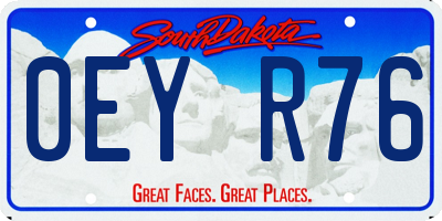 SD license plate 0EYR76