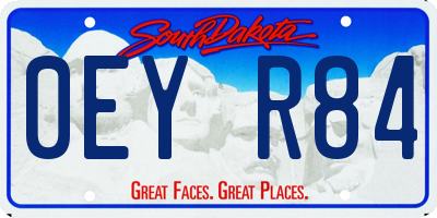 SD license plate 0EYR84