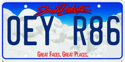 SD license plate 0EYR86