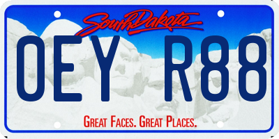 SD license plate 0EYR88