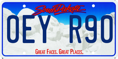 SD license plate 0EYR90