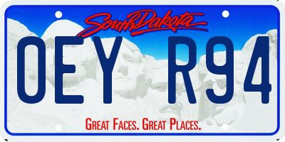 SD license plate 0EYR94