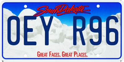 SD license plate 0EYR96