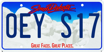 SD license plate 0EYS17