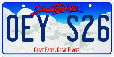 SD license plate 0EYS26
