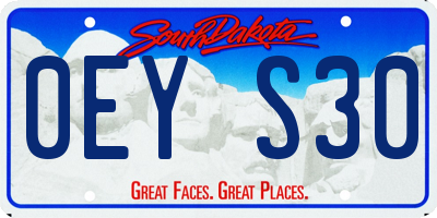 SD license plate 0EYS30