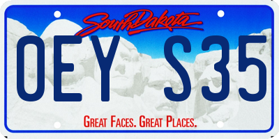 SD license plate 0EYS35