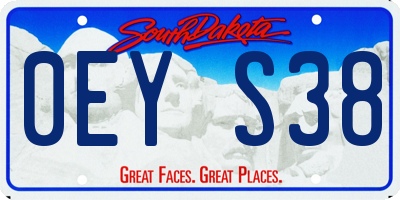SD license plate 0EYS38