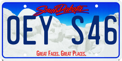 SD license plate 0EYS46
