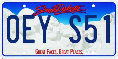 SD license plate 0EYS51