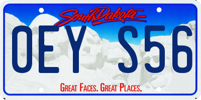 SD license plate 0EYS56