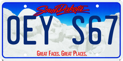 SD license plate 0EYS67