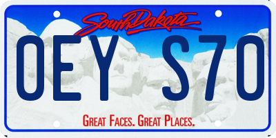 SD license plate 0EYS70