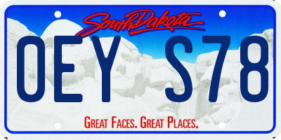 SD license plate 0EYS78