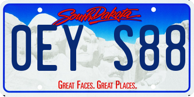 SD license plate 0EYS88