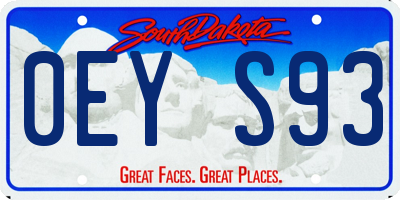 SD license plate 0EYS93