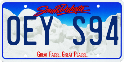 SD license plate 0EYS94