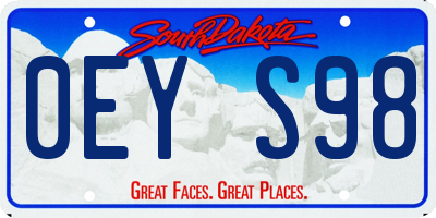 SD license plate 0EYS98