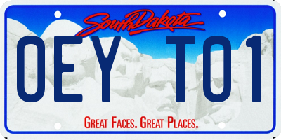 SD license plate 0EYT01