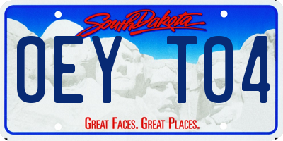 SD license plate 0EYT04