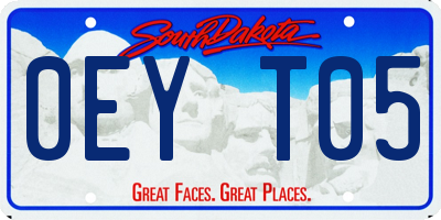 SD license plate 0EYT05