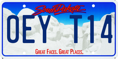 SD license plate 0EYT14