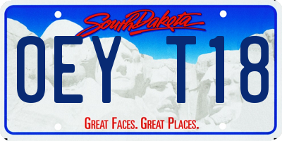 SD license plate 0EYT18