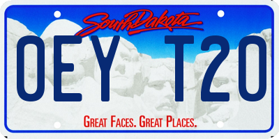 SD license plate 0EYT20