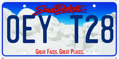 SD license plate 0EYT28