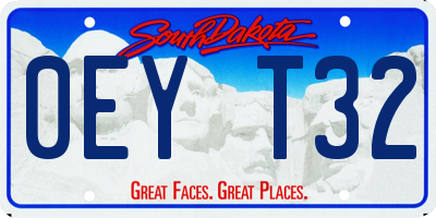 SD license plate 0EYT32