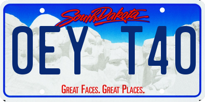 SD license plate 0EYT40