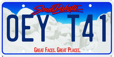 SD license plate 0EYT41