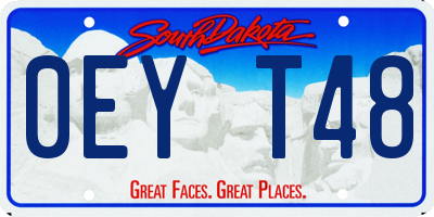 SD license plate 0EYT48