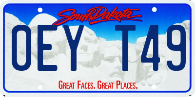 SD license plate 0EYT49