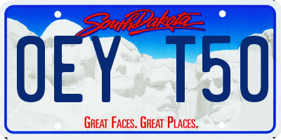 SD license plate 0EYT50
