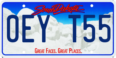 SD license plate 0EYT55