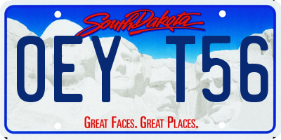 SD license plate 0EYT56