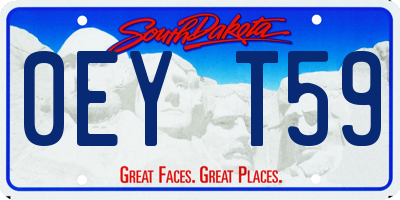 SD license plate 0EYT59