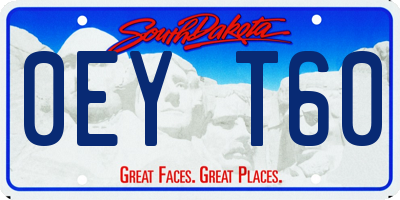 SD license plate 0EYT60