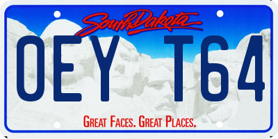 SD license plate 0EYT64