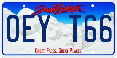 SD license plate 0EYT66