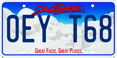 SD license plate 0EYT68