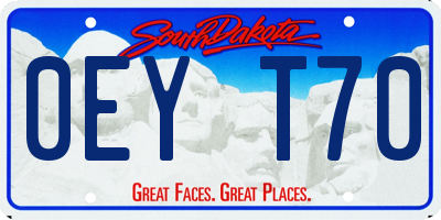 SD license plate 0EYT70