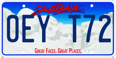SD license plate 0EYT72