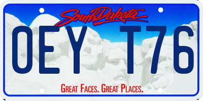 SD license plate 0EYT76