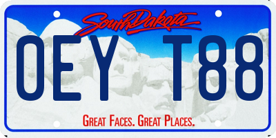 SD license plate 0EYT88